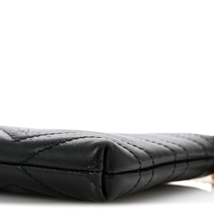 Gucci Calfskin Matelasse Mini GG Marmont Chain Bag Black 10 of 13