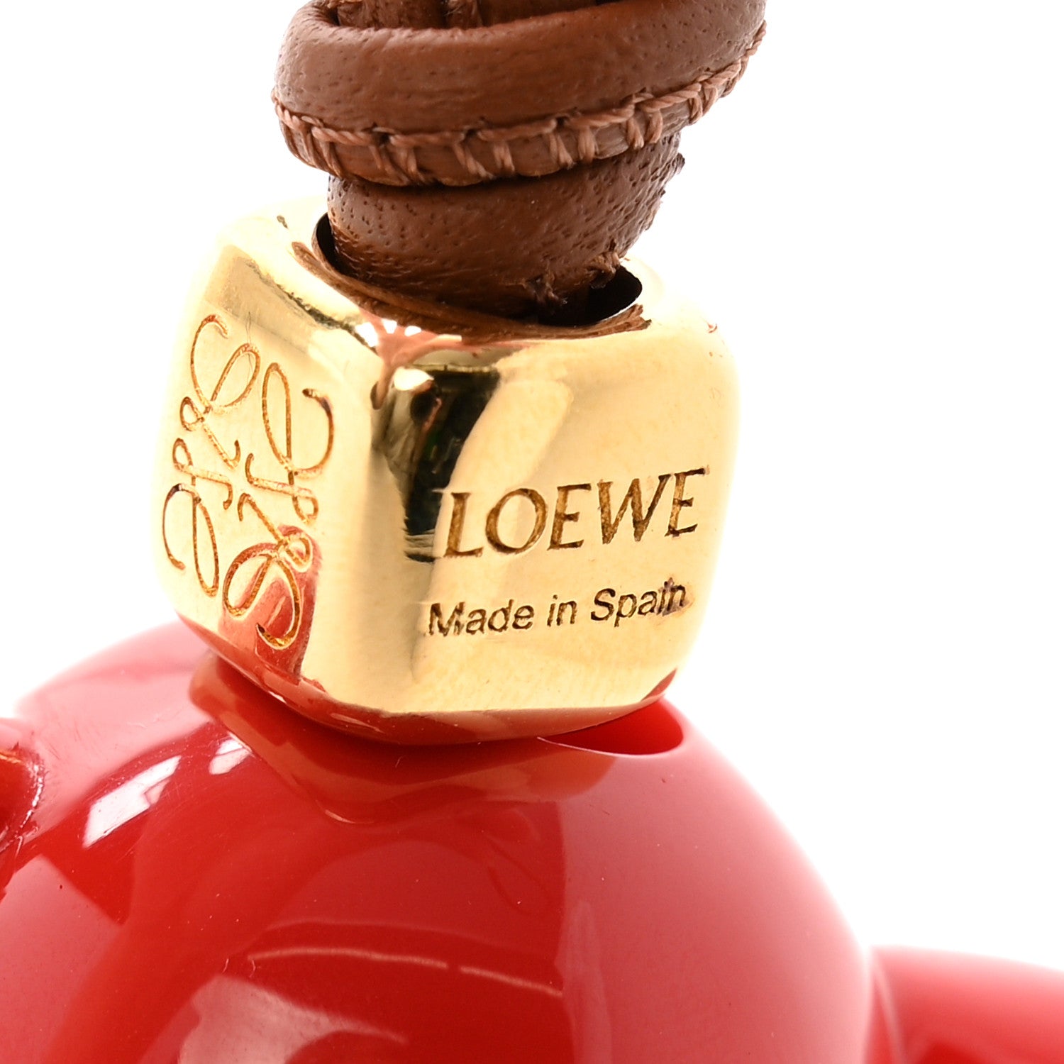 Loewe Calfskin Parrot Charm Red Multicolor 3 of 4