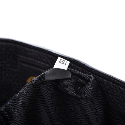Prada Vitello Daino Side Zip Tote Black 9 of 11