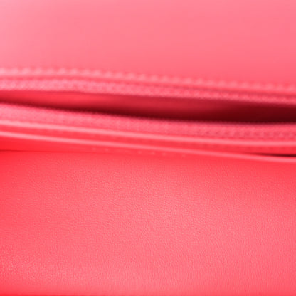 Chanel Lambskin Quilted Mini Rectangular Flap Coral Pink 5 of 10