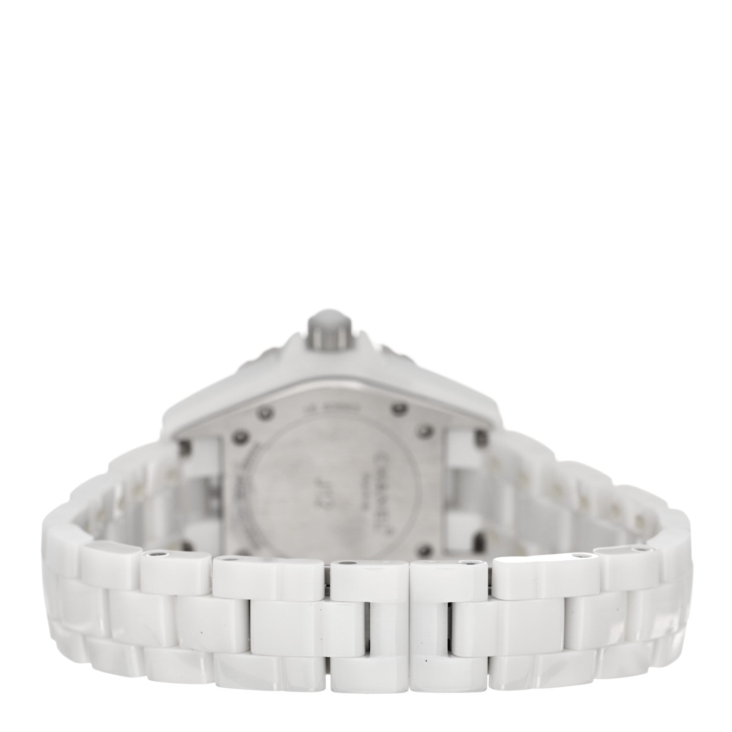 Chanel Stainless Steel Ceramic Diamond 33mm J12 Quartz Watch White 3 of 5