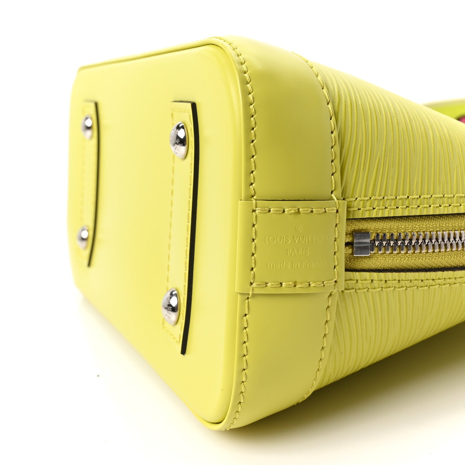 Louis Vuitton Epi Jacquard Alma BB Yellow Citron 9 of 9