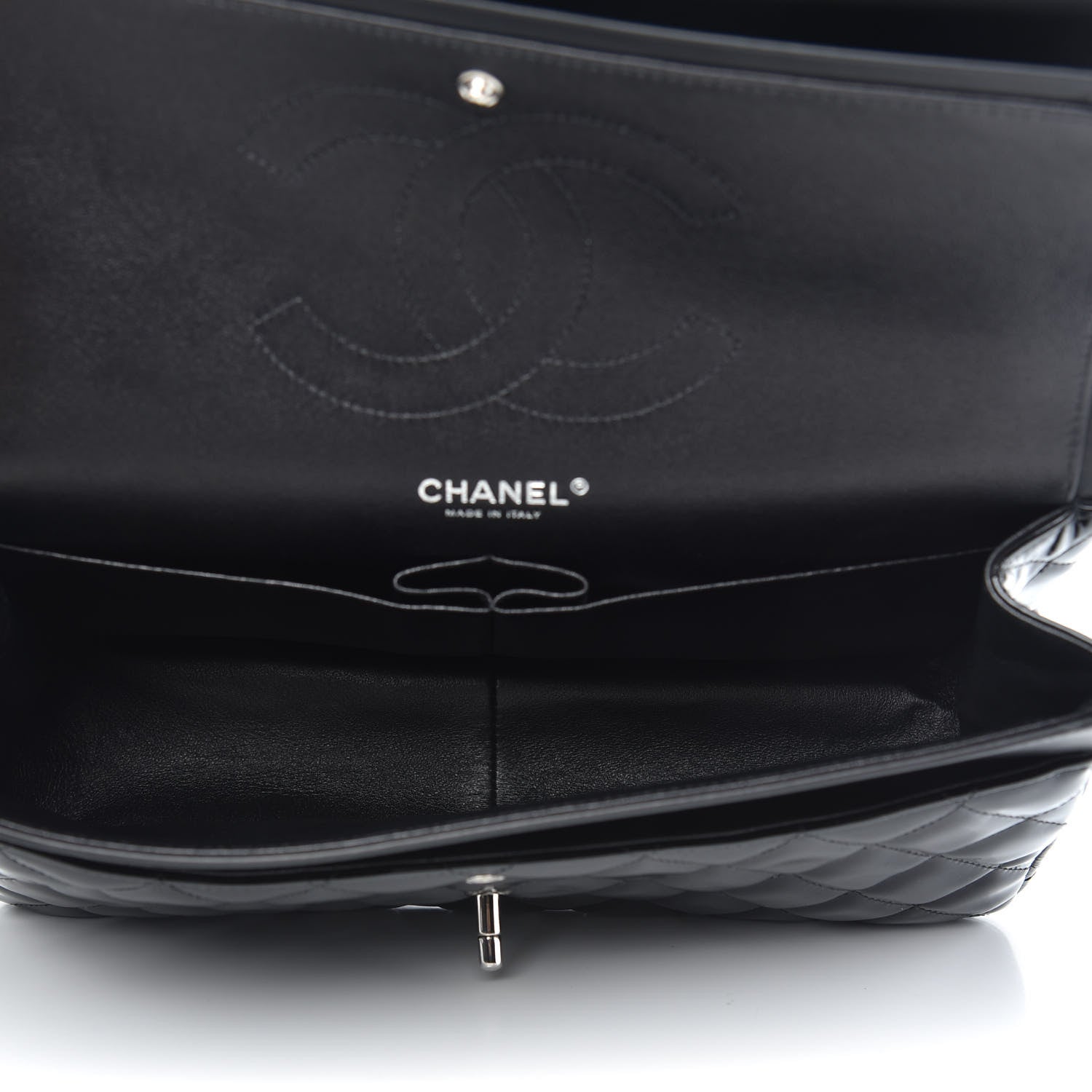 Chanel Patent Quilted Jumbo Double Flap Black 5 of 11