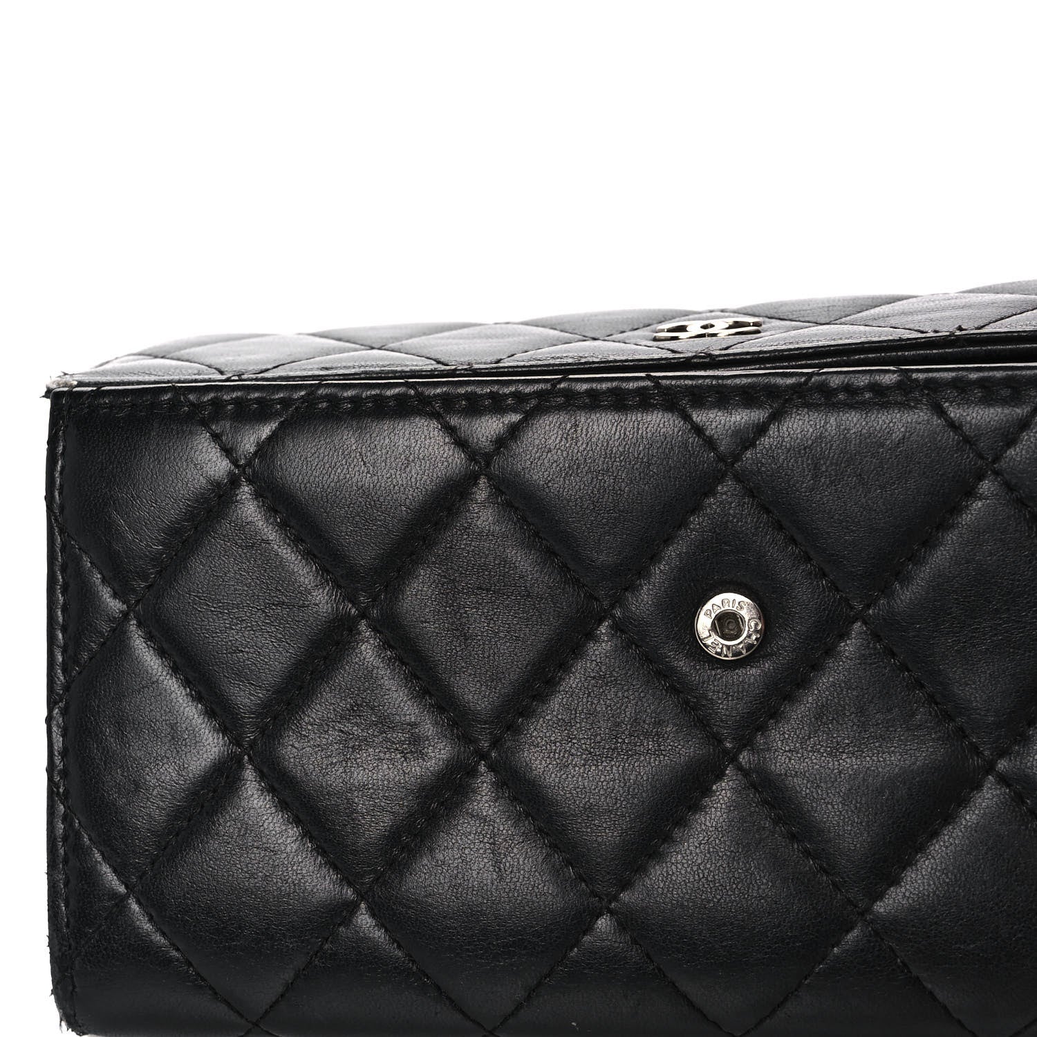 Chanel Lambskin Quilted Long Flap Wallet Black 12 of 12