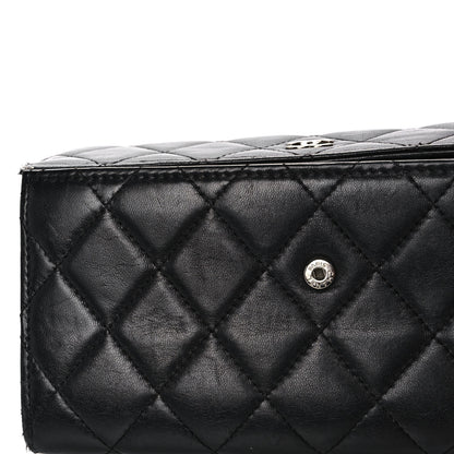 Chanel Lambskin Quilted Long Flap Wallet Black 12 of 12