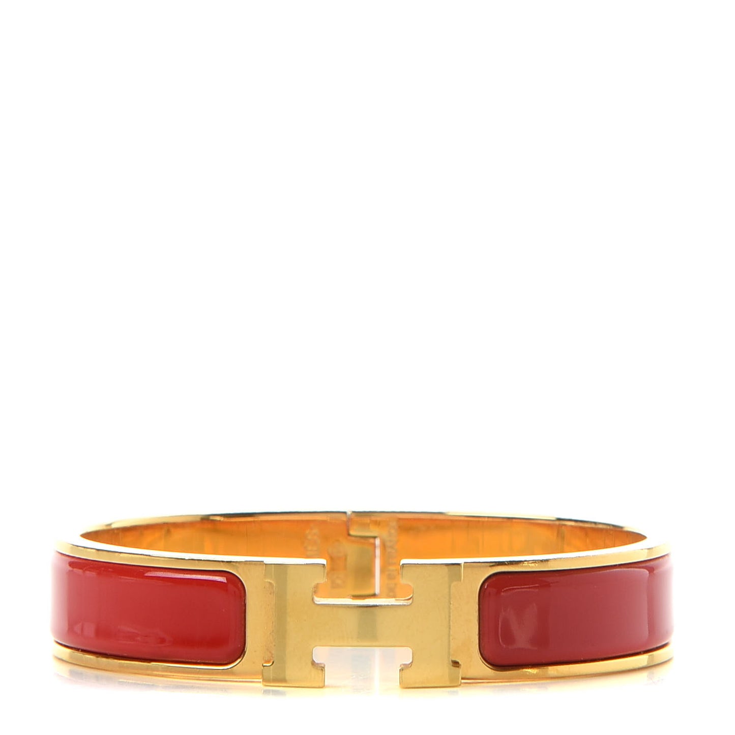 Enamel Narrow Clic Clac H Bracelet PM Red