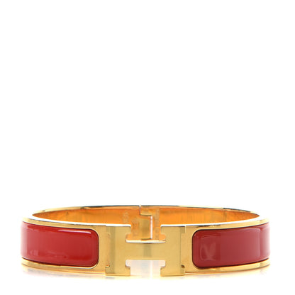 Hermes Enamel Narrow Clic Clac H Bracelet PM Red 1 of 5