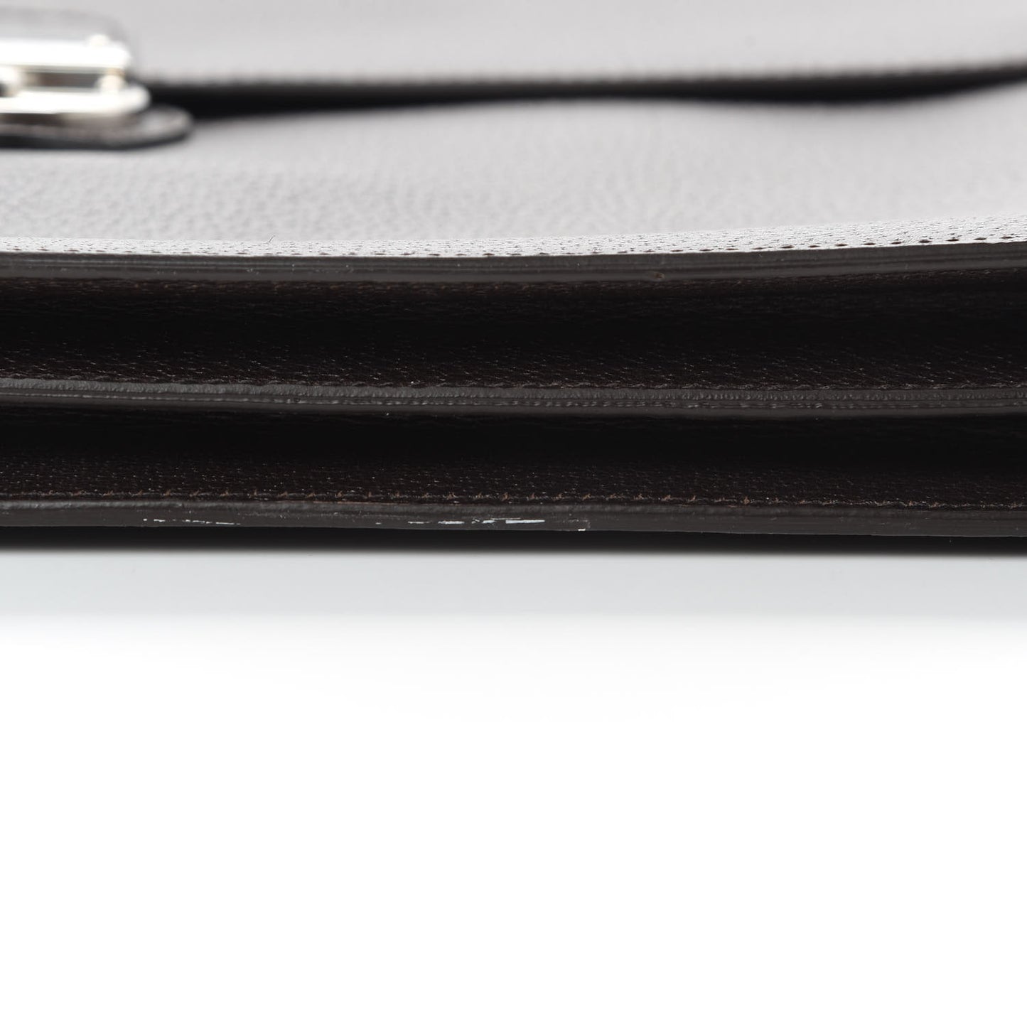 Calfskin Flap Briefcase Brown