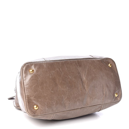 Prada Vitello Shine Top Handle Bag Argilla 4 of 11