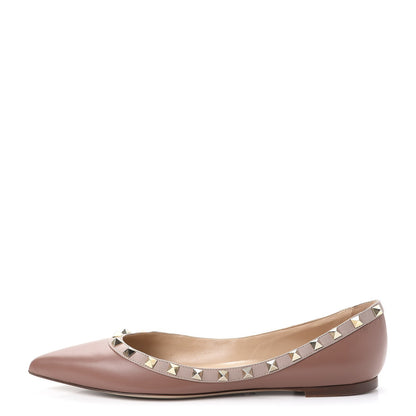 Valentino Garavani Nappa Rockstud Ballerina Flats 40 Poudre 1 of 13