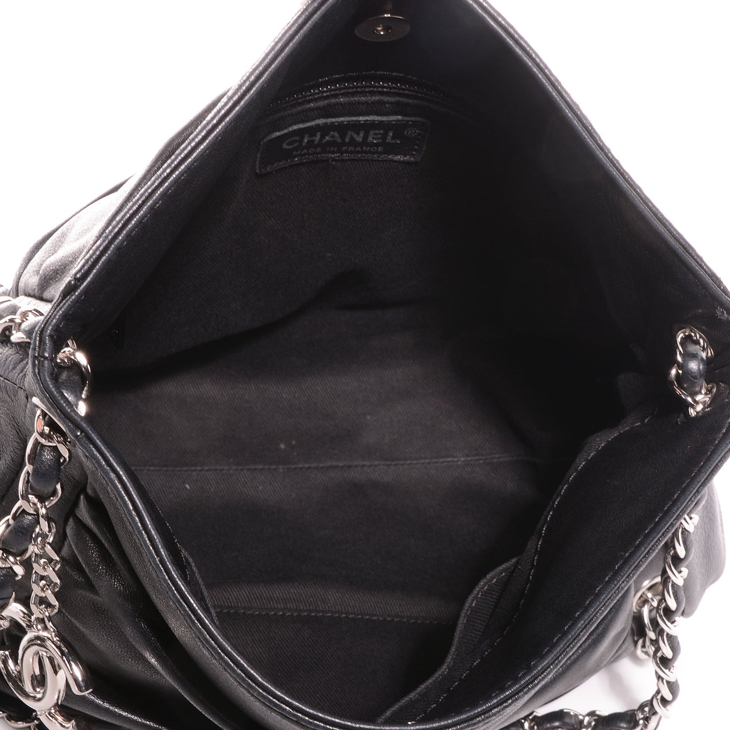 Lambskin Small Sharpei Shoulder Bag Black