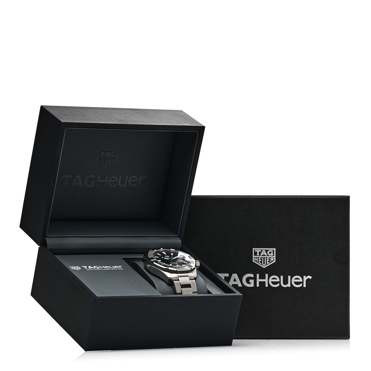 Stainless Steel 44mm Aquaracer 300M Automatic Watch Black WAY2012
