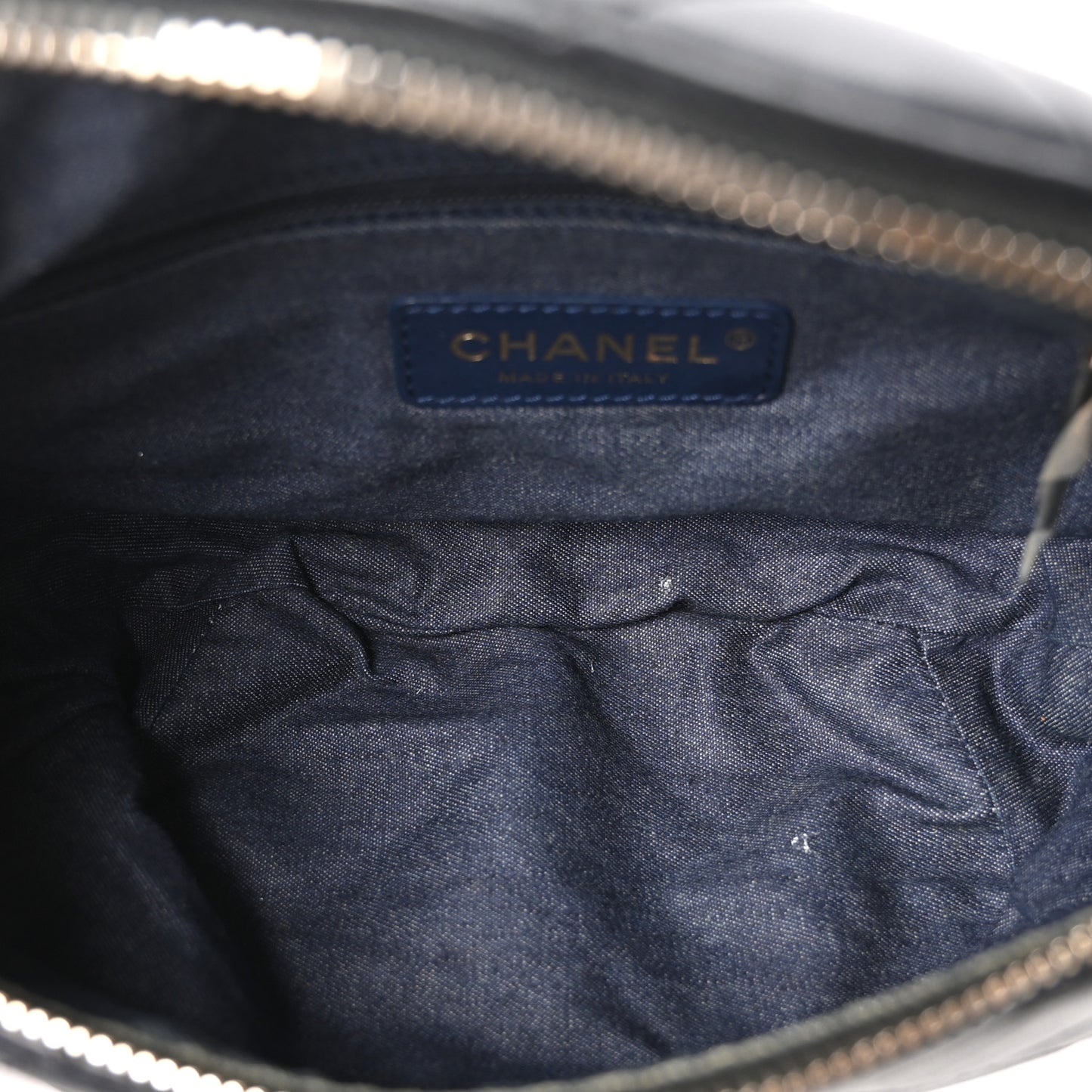 Lambskin Quilted Resin Bi-Color Waist Bag Fanny Pack Black