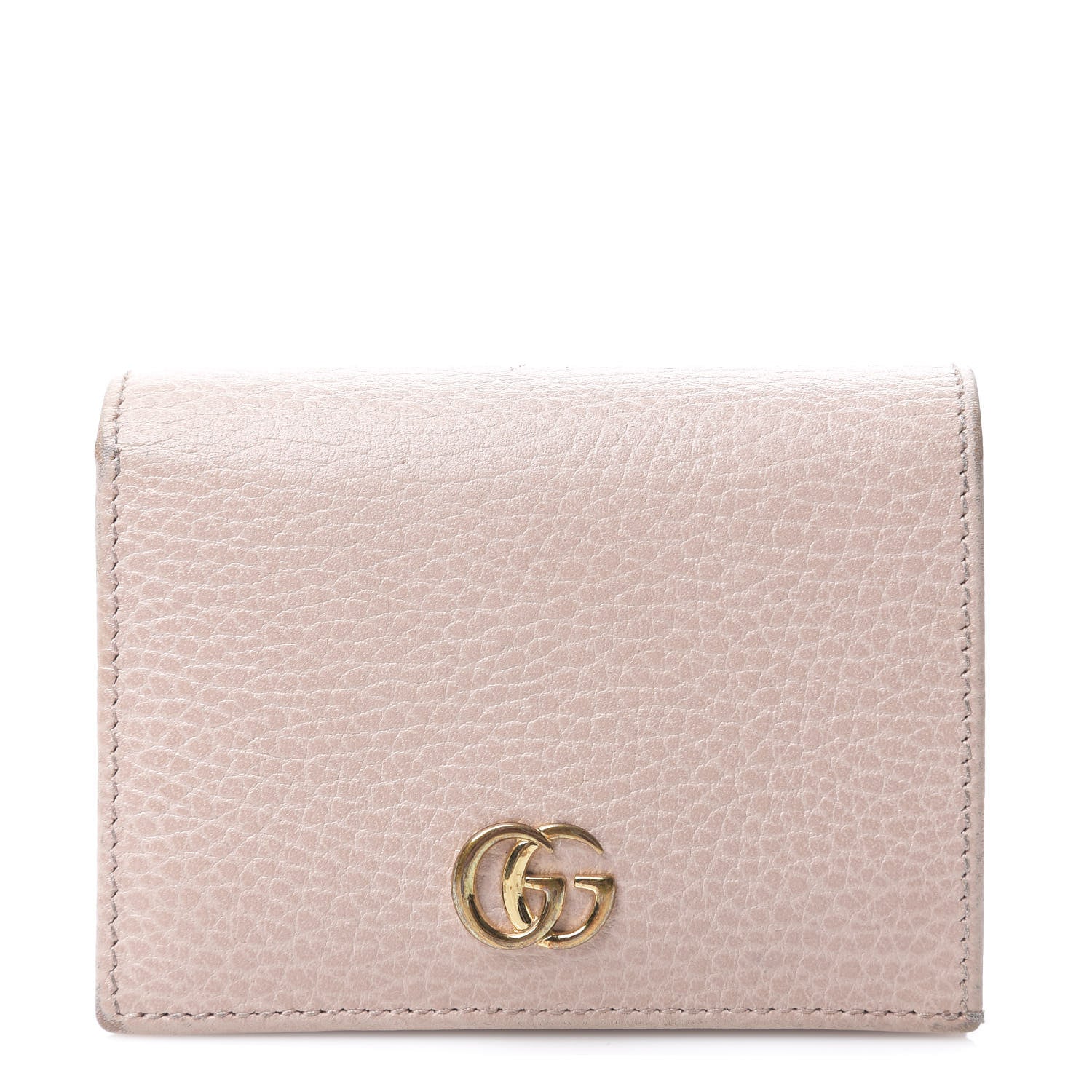 Gucci Dollar Calfskin GG Marmont Card Case Perfect Pink 1 of 13