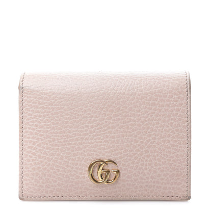Gucci Dollar Calfskin GG Marmont Card Case Perfect Pink 1 of 13