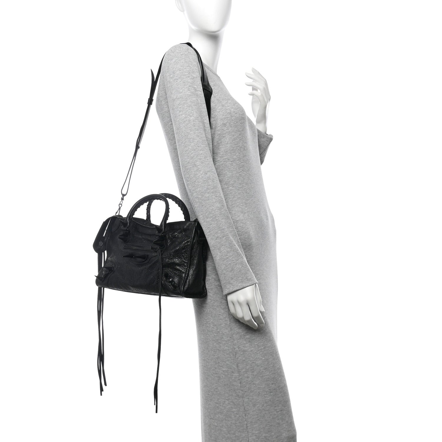 Balenciaga Agneau Spikes Black Hardware S City Black 2 of 12