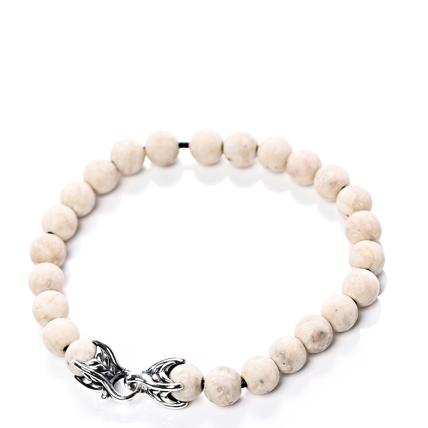 Sterling Silver Riverstone 8mm Spiritual Beads Bracelet