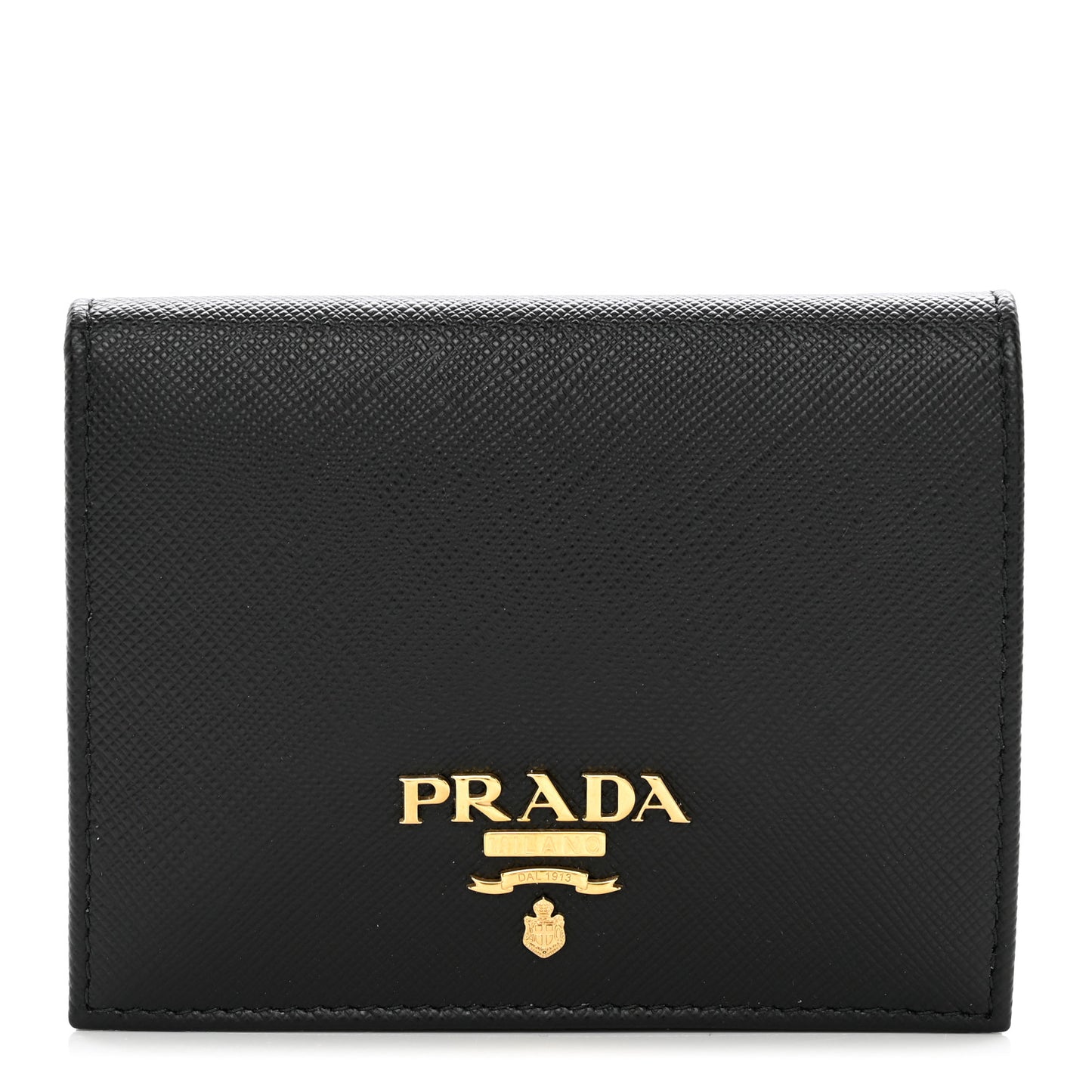 Saffiano Metal Bi-Fold Wallet Black