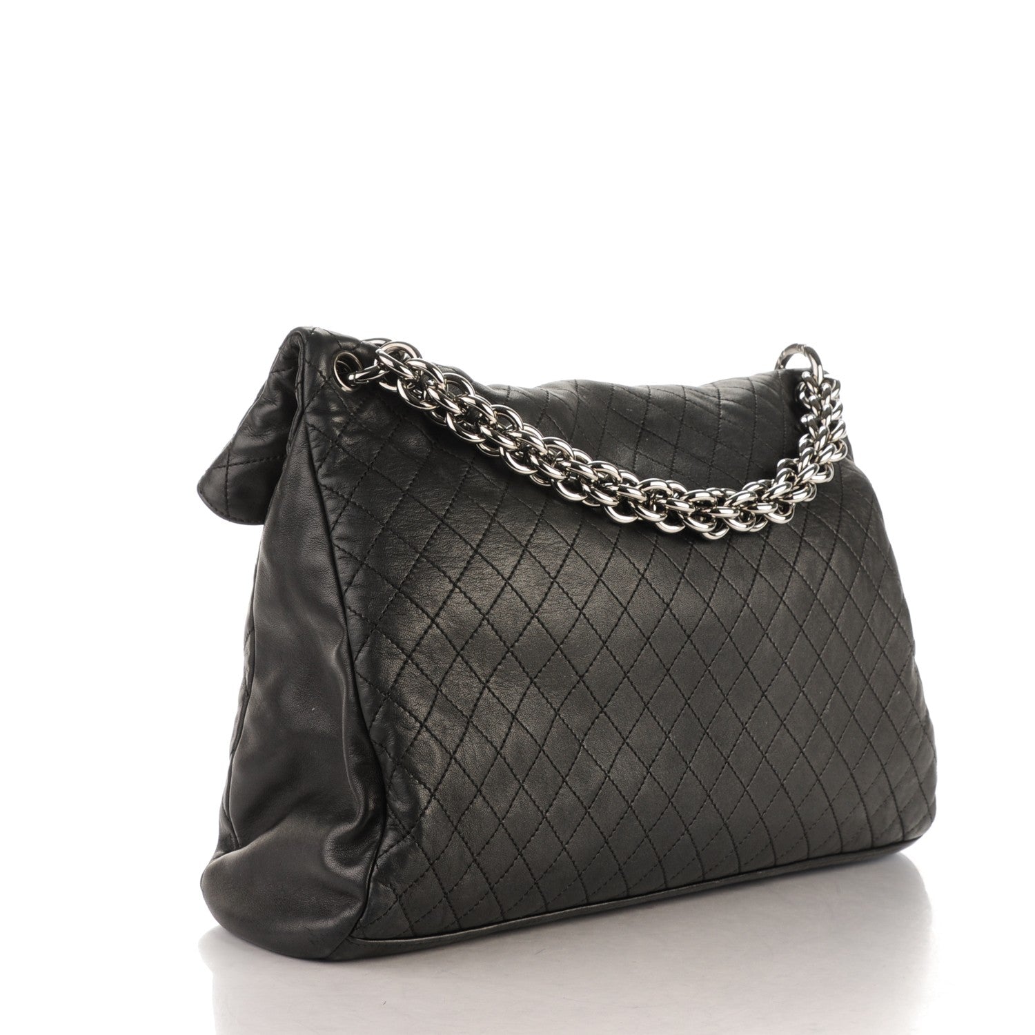 Chanel Lambskin Quilted New Lock Flap Black 3 of 7