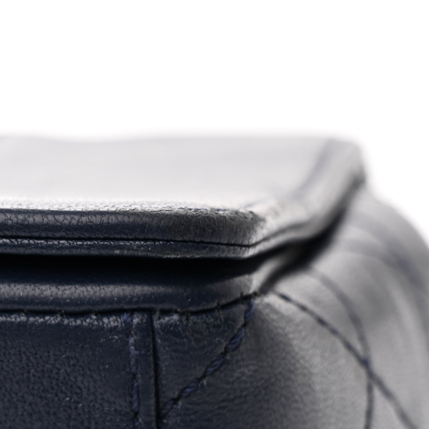 Sheepskin Quilted Vintage Mademoiselle Flap Dark Navy