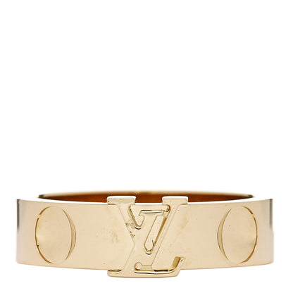 Louis Vuitton 18K Yellow Gold Empreinte LV Ring 53 6.5 1 of 6