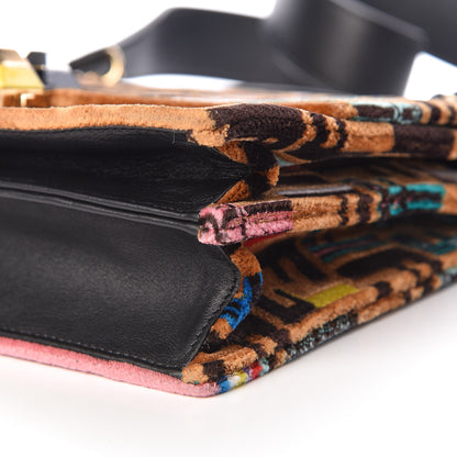 Fendi Velvet Vitello Dolce Fun Fair Kan I Shoulder Bag Tobacco Multicolor Black 11 of 12