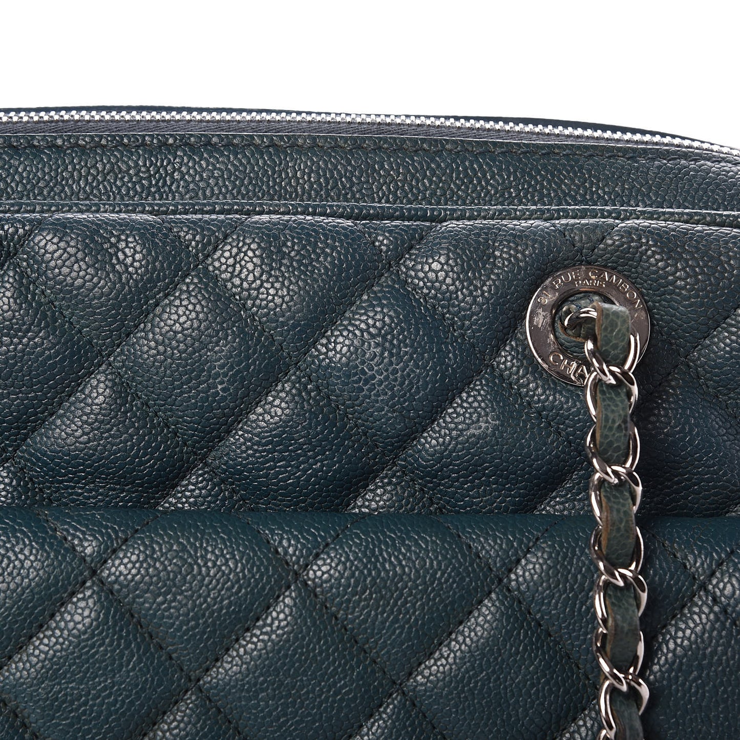 Caviar Quilted Large Paradoxal Camera Case Turquoise