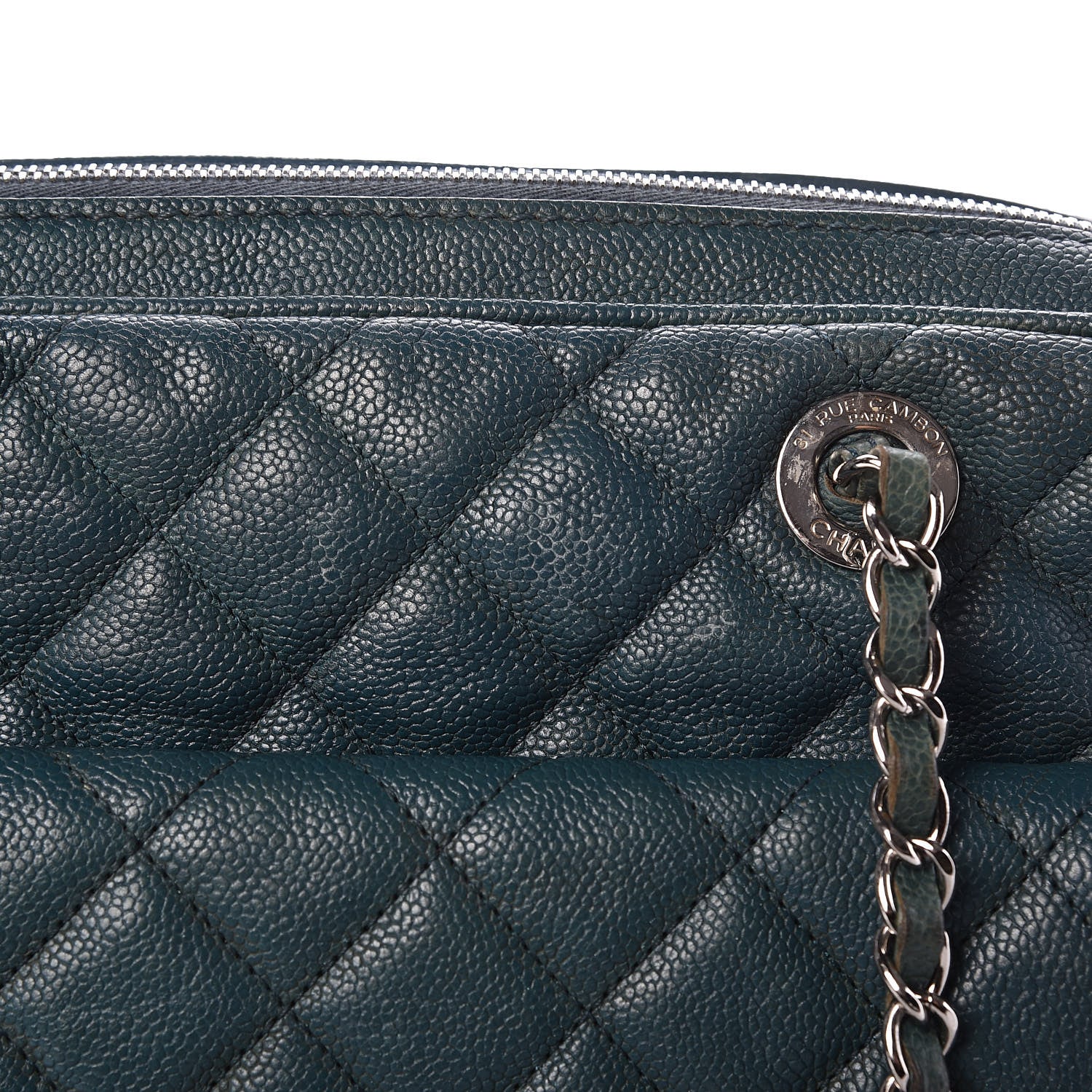 Chanel Caviar Quilted Large Paradoxal Camera Case Turquoise 12 of 20