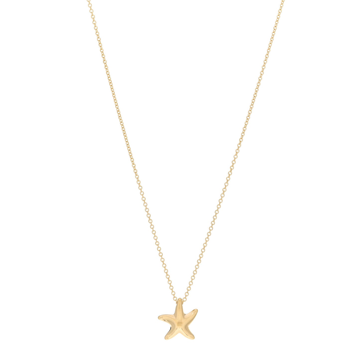 18K Yellow Gold 12mm Elsa Peretti Starfish Pendant Necklace