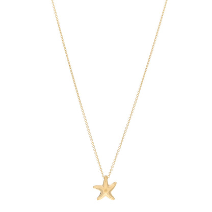 Tiffany 18K Yellow Gold 12mm Elsa Peretti Starfish Pendant Necklace 1 of 3