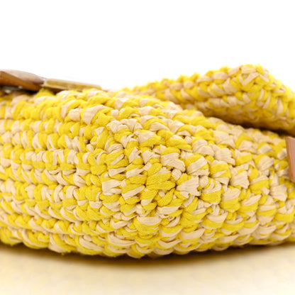 Fendi Woven Straw Baguette Yellow 8 of 8