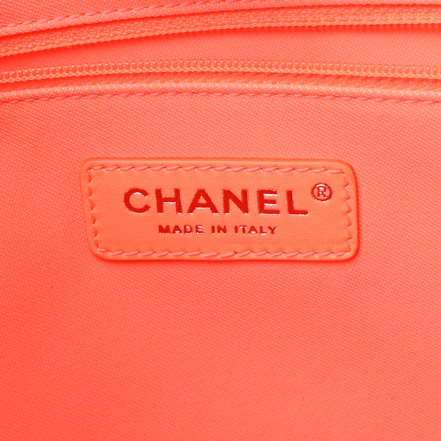 Chanel Mixed Fibers Small Deauville Tote Pink Orange 6 of 10
