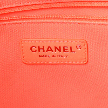 Chanel Mixed Fibers Small Deauville Tote Pink Orange 6 of 10