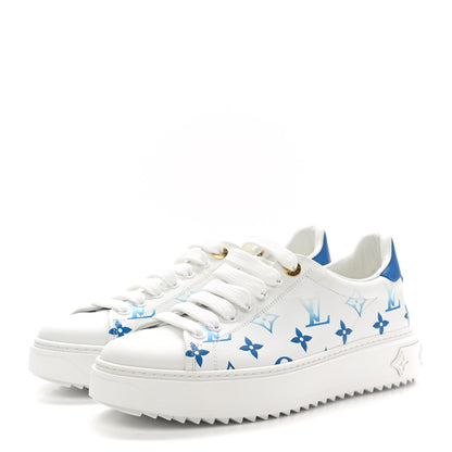 Louis Vuitton Monogram Time Out Sneakers 37.5 Blue 3 of 9