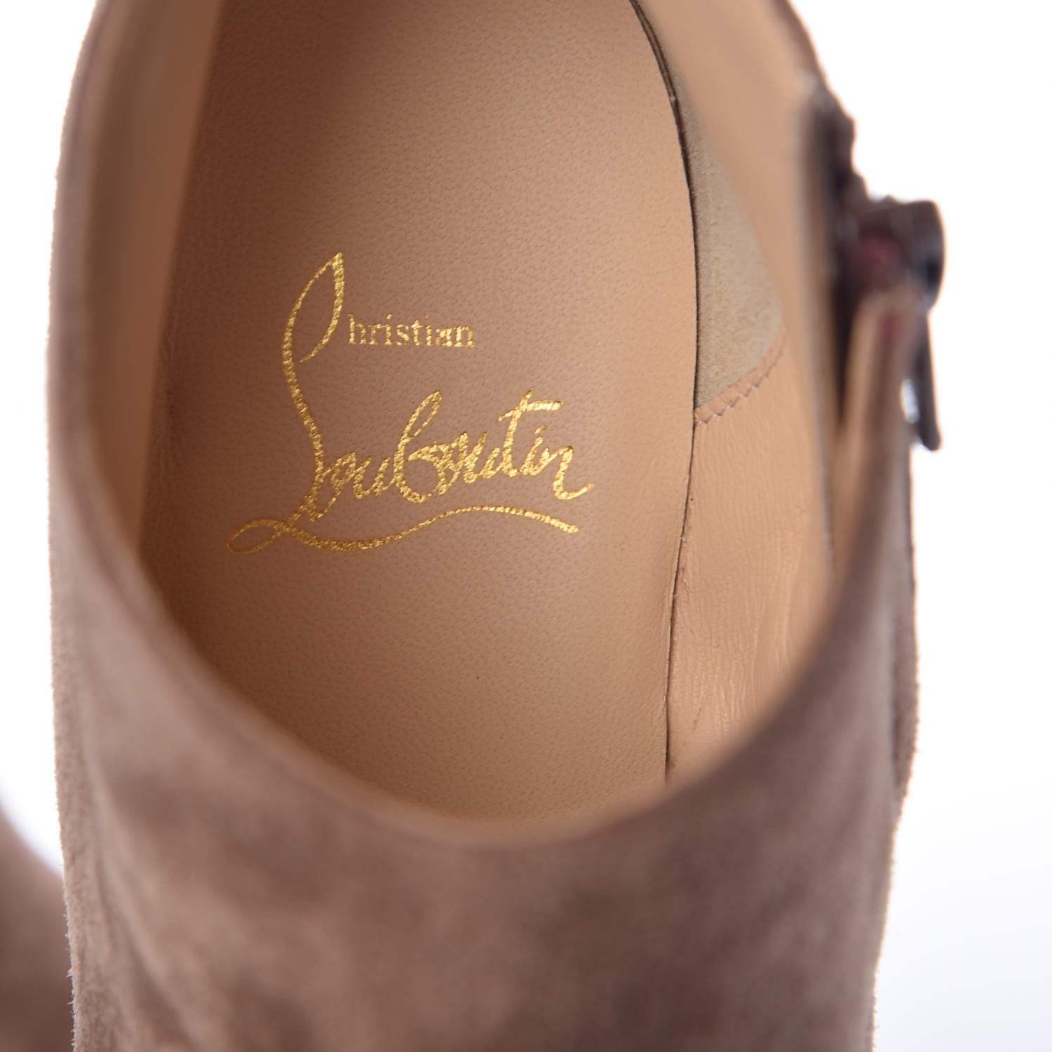 Christian Louboutin Veau Velours Belle 85 Ankle Boots 36.5 Taupe 7 of 7