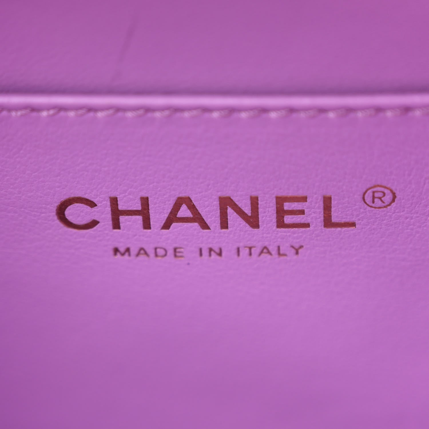Chanel Caviar Quilted CC North South Filigree Vanity Case Purple 6 of 14