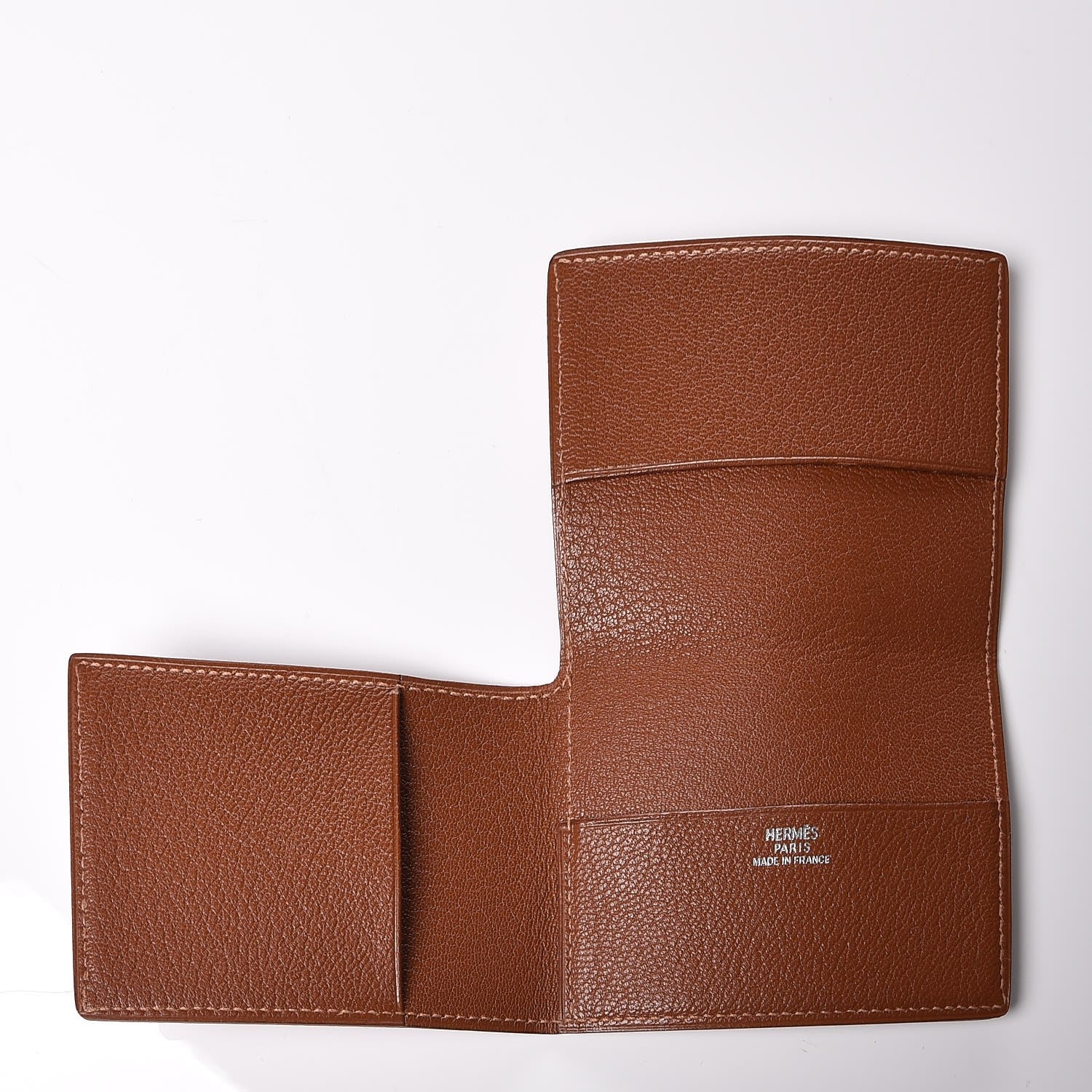 Hermes Chevre Mysore Guernesey Card Case Noisette 6 of 9