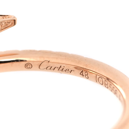 Cartier 18K Pink Gold Diamond Juste Un Clou Paved Ring 48 4.5 5 of 7