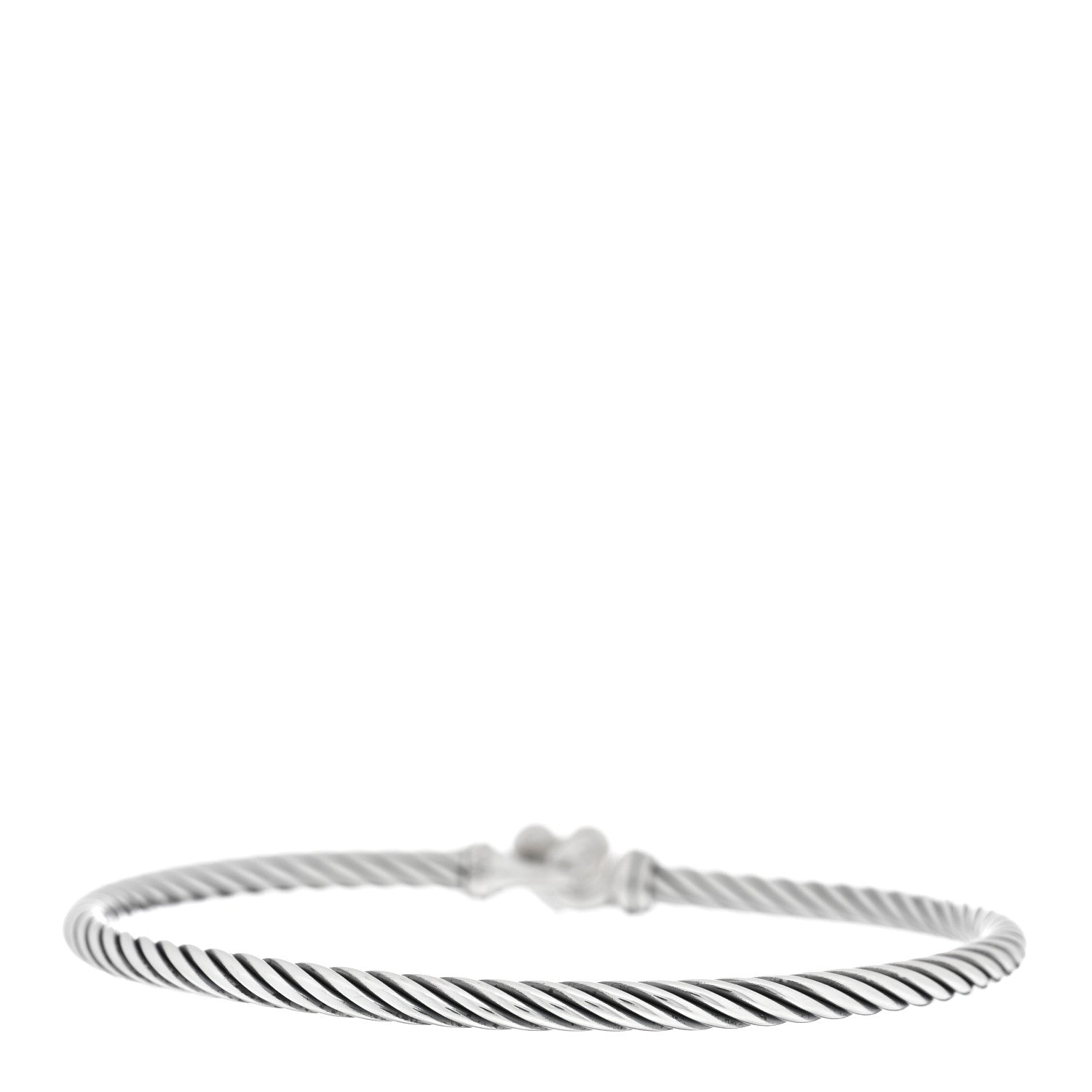David Yurman Sterling Silver Diamond Cable Collectibles Heart Bracelet 2 of 3