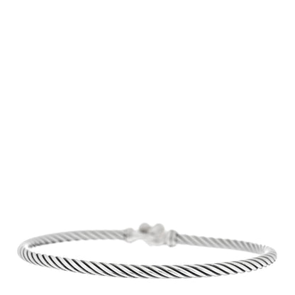 David Yurman Sterling Silver Diamond Cable Collectibles Heart Bracelet 2 of 3