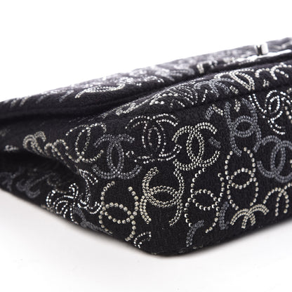 Chanel Tweed Strass Jumbo Pudong Flap Black 9 of 10