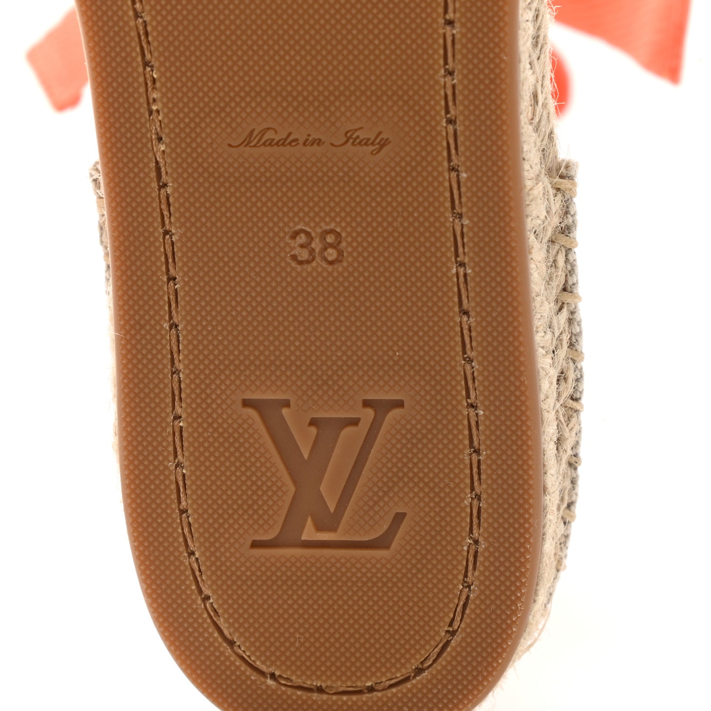 Canvas Monogram Starboard Espadrille Flats 38 Blue