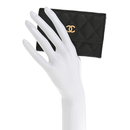 Chanel Caviar Quilted Flap Card Holder Black 2 of 9