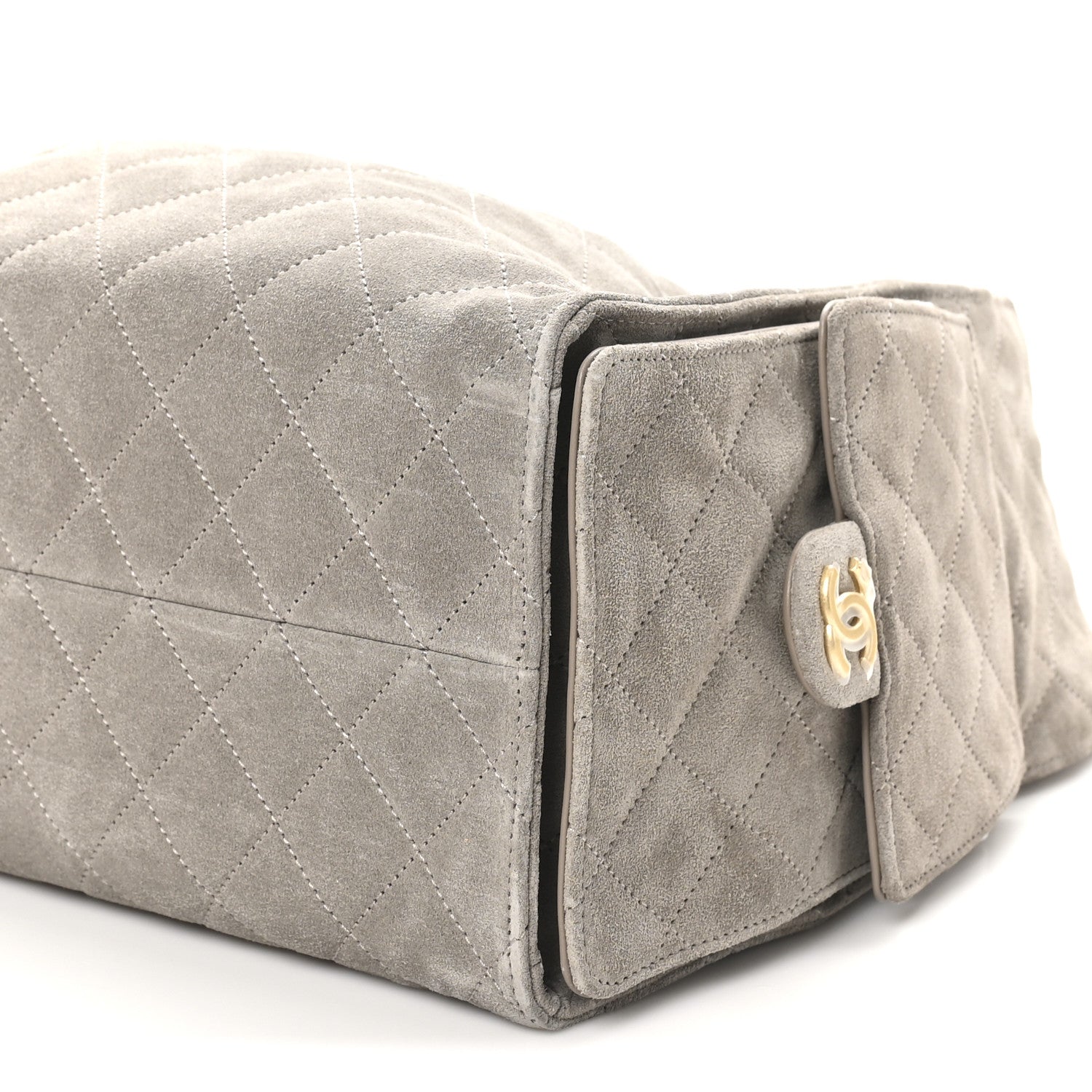 Chanel Suede Quilted Medium Chanel 25 Handbag Grey 11 of 11