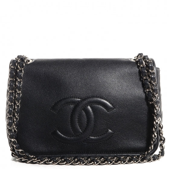 Caviar Timeless Large Flap Bag Black