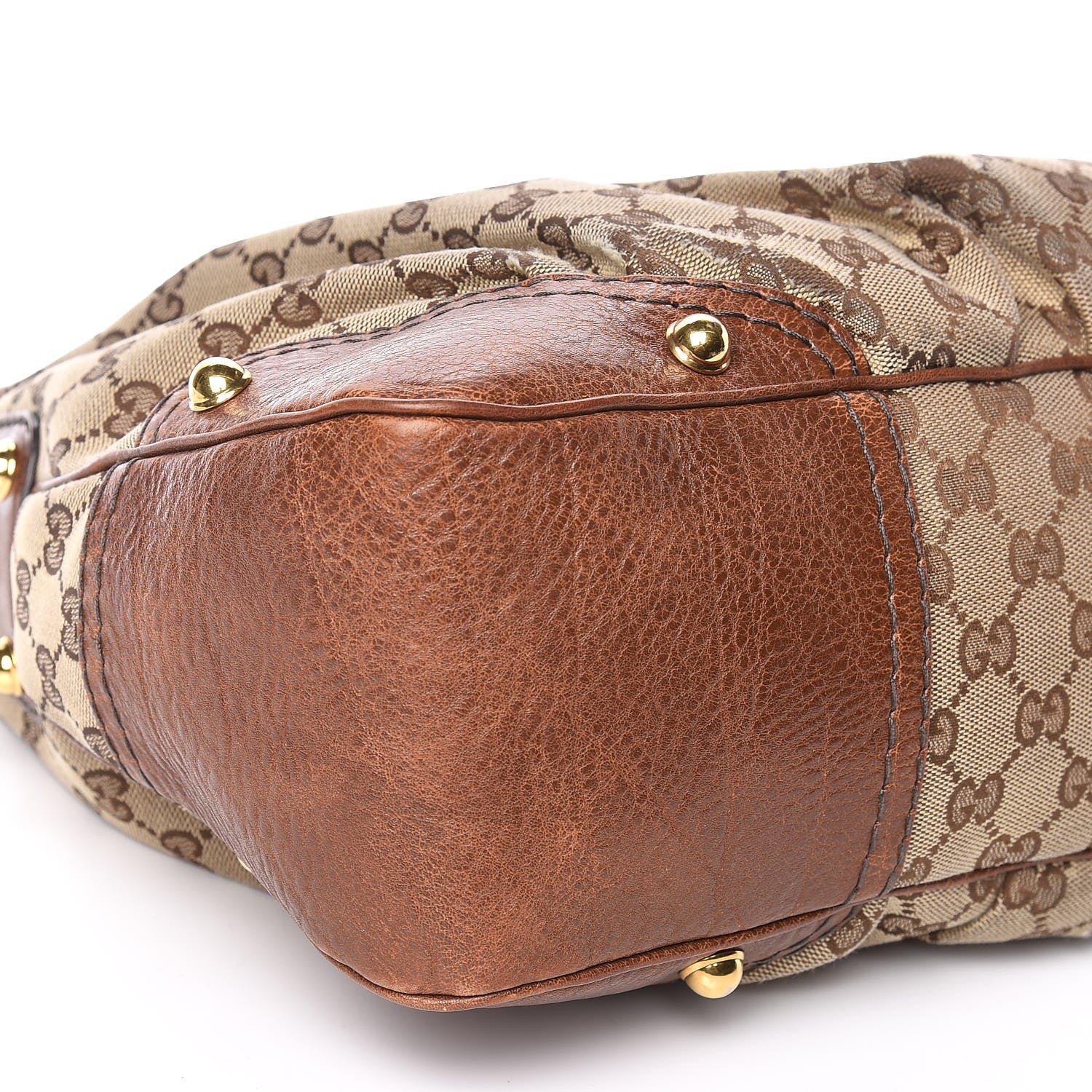 Gucci Monogram Medium Jockey Hobo Brown 8 of 13