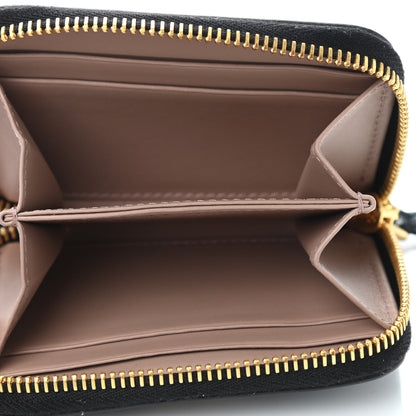 Prada Saffiano Compact Bow Embellished Zip Around Wallet Black Pale Pink 4 of 4
