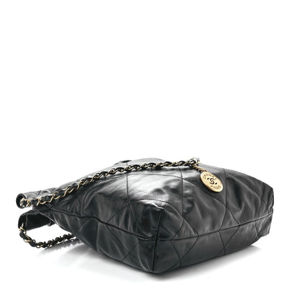 Chanel Shiny Calfskin Quilted Small Chanel 22 Black 5 of 13