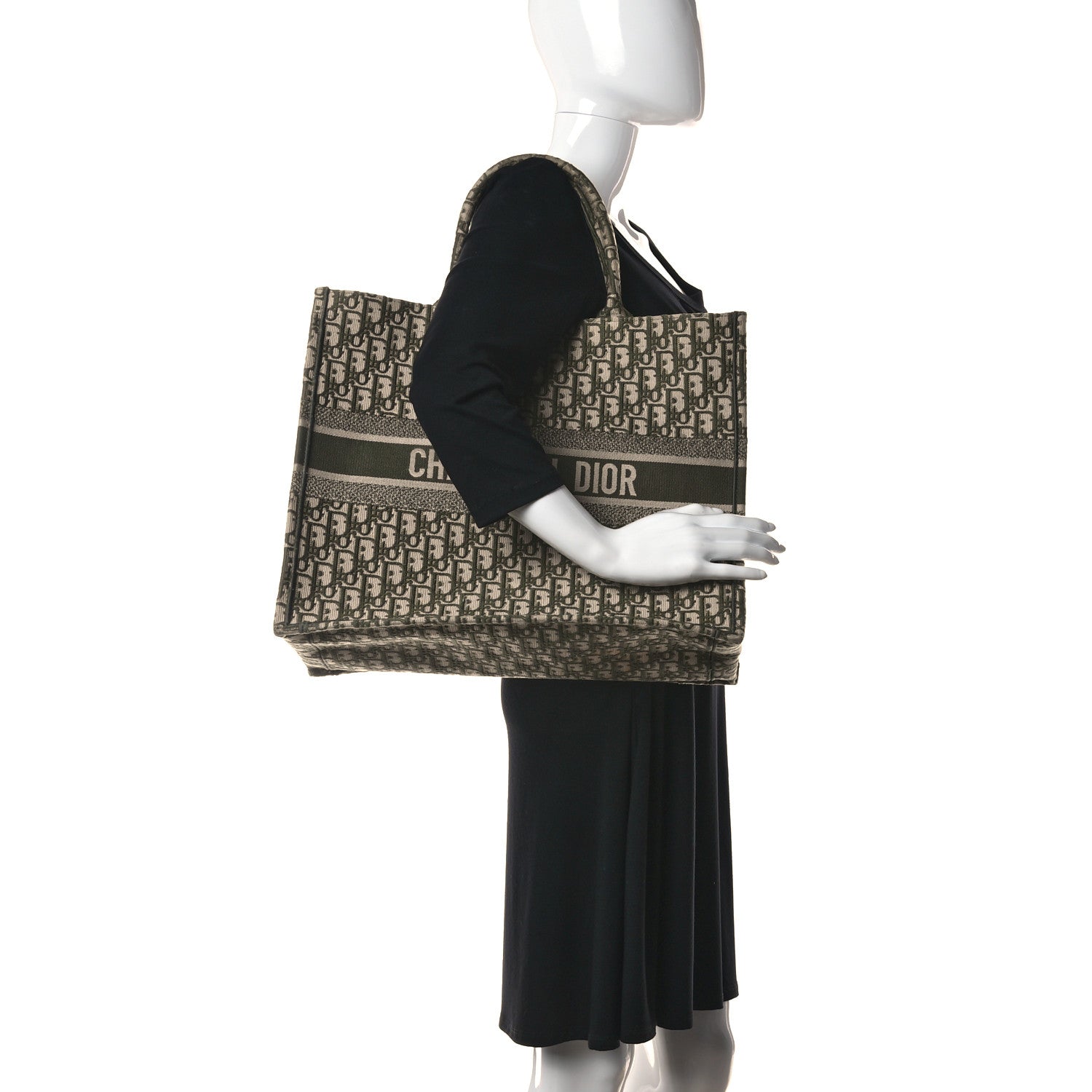 Christian Dior Oblique Large Book Tote Vert Multicolor 2 of 14