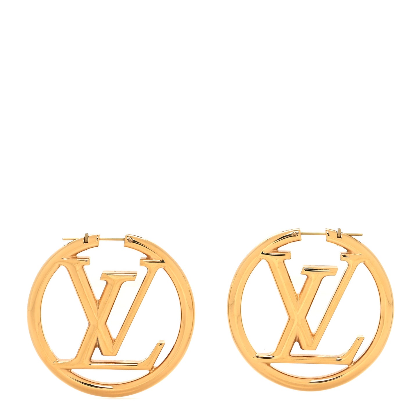 Metal Louise Hoop Earrings Gold